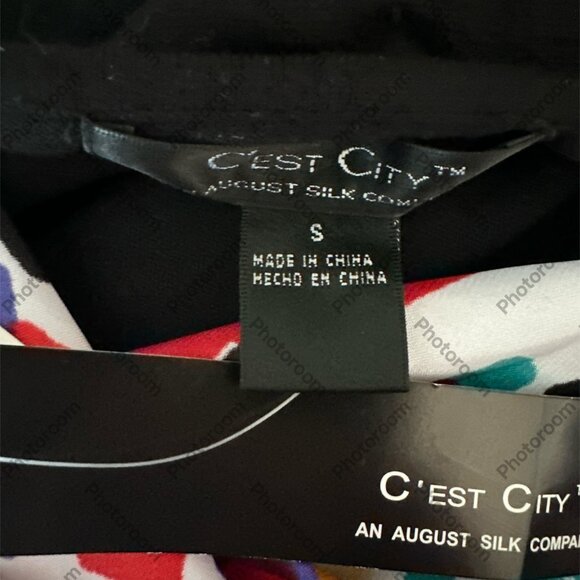 C'Est City Small Multicolor Spotted Mixed Media Halter Style Top - Picture 7 of 7